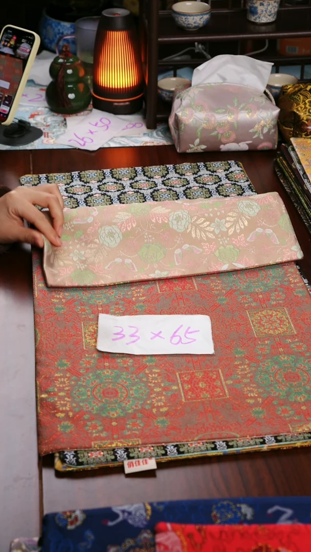 【福利八达运红双面】中国风干泡织锦茶席33*65