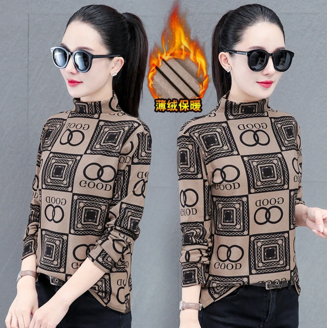 【双圈GOOD】新德绒系列打底衫秋冬半高领加厚保暖百搭时尚洋气长袖