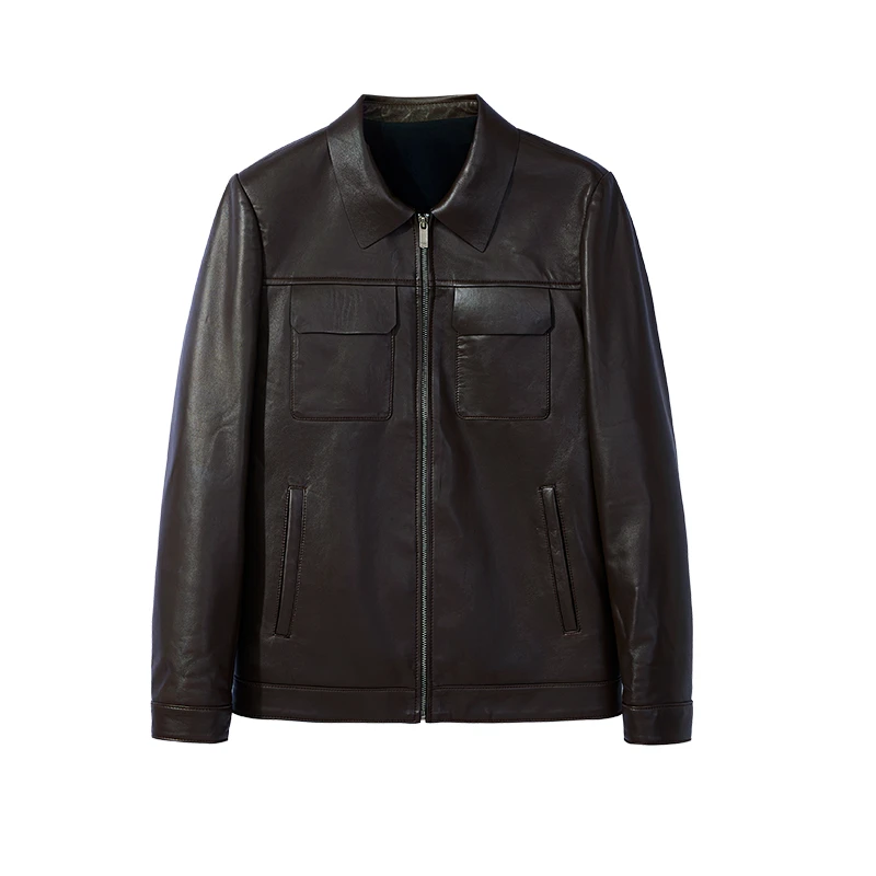 【雷总同款】凡客绵羊皮翻领真皮皮衣 NEW