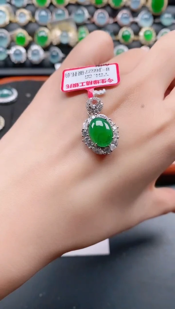银S925镶嵌戒指翡翠11111