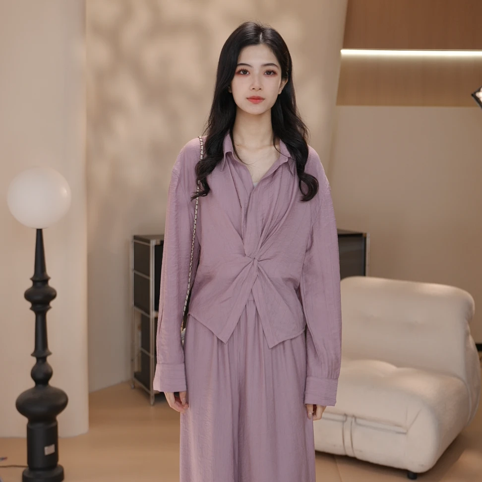 Basic House/百家好25夏季凉感慵懒风气质休闲显瘦时尚套装CSM