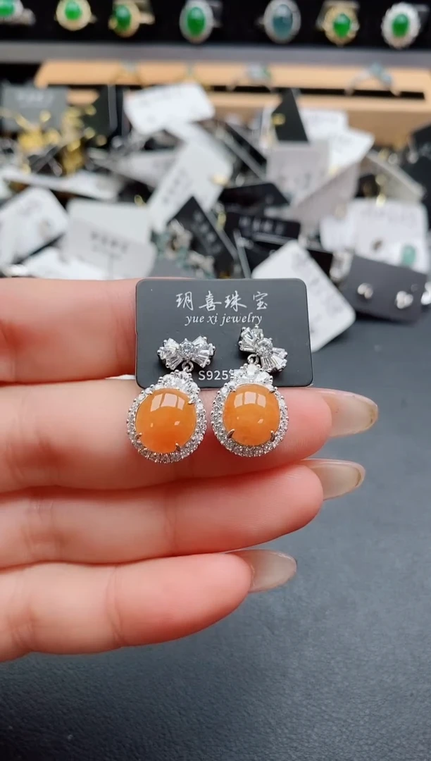 银S925镶嵌戒指翡翠1
