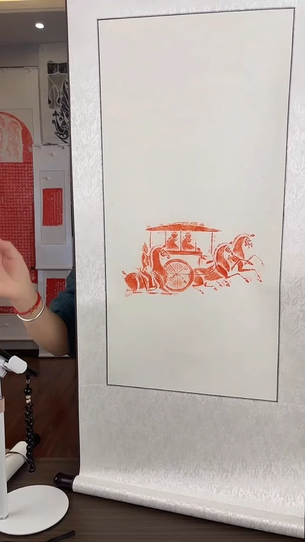 昌化石其他车马卷轴