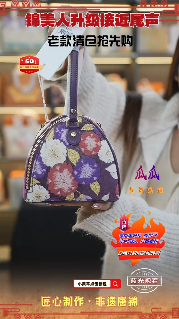 【闪购商品】织绣瓜瓜新中式唐锦非遗粽子包