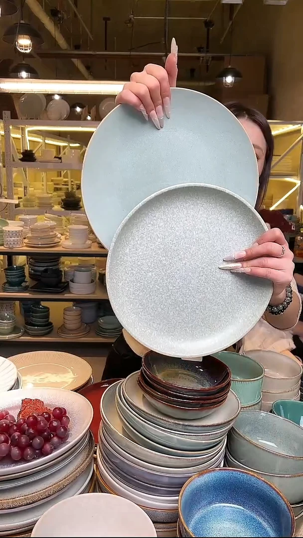 瓷233外贸尾货高温釉下彩陶瓷餐具默认微瑕