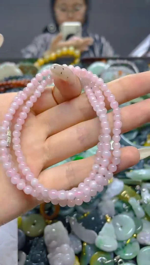 颈饰未镶嵌翡翠3MM/ M /翡翠A货，一件也是批发价