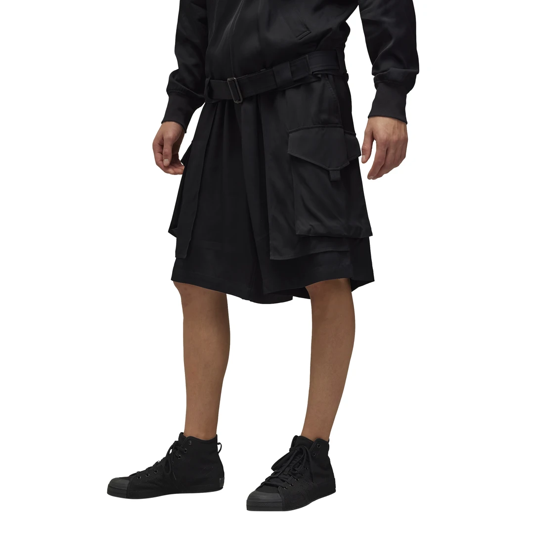 Y-3/Y-3（52-JD1482）黑色运动休闲夏季工装潮流百搭工装短裤
