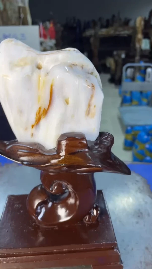 未镶嵌摆件硅化玉58