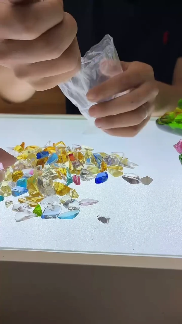 琉璃手工艺品自**脱七彩石