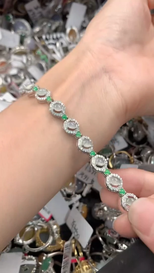 银S925镶嵌戒指翡翠11   2