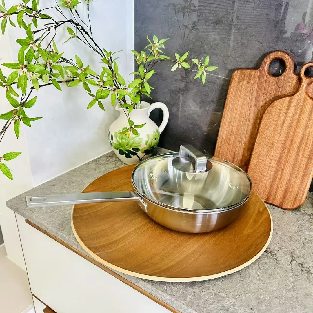 希力28口径7层钢炒锅（样品）28cm✖️10cm 底18cm 把24cm 重约2.9kg