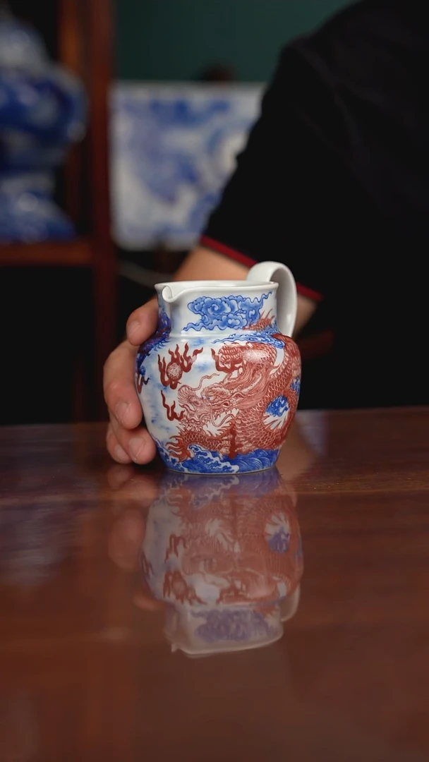 自成堂柴窑青花釉里红