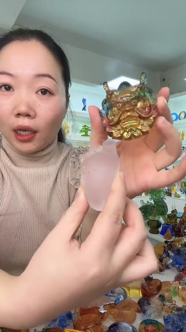 手工艺品琉璃龙王+脚丫