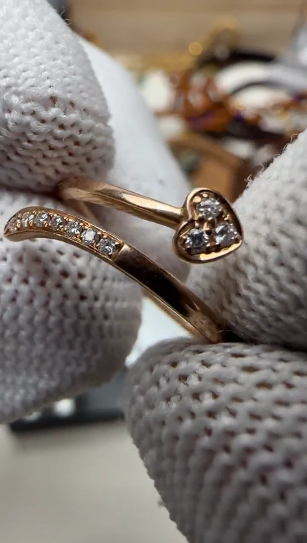 【闪购商品】钻石戒指/指环18K金镶嵌文玩文玩