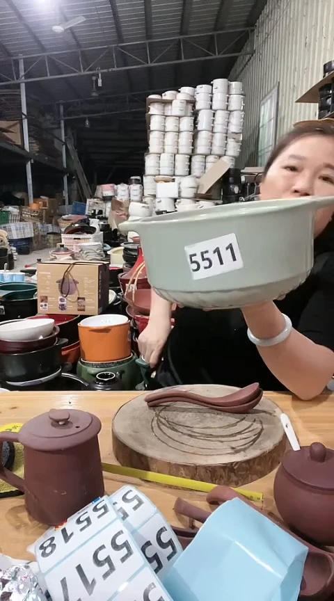 陶5511瑕疵绿锅不带盖