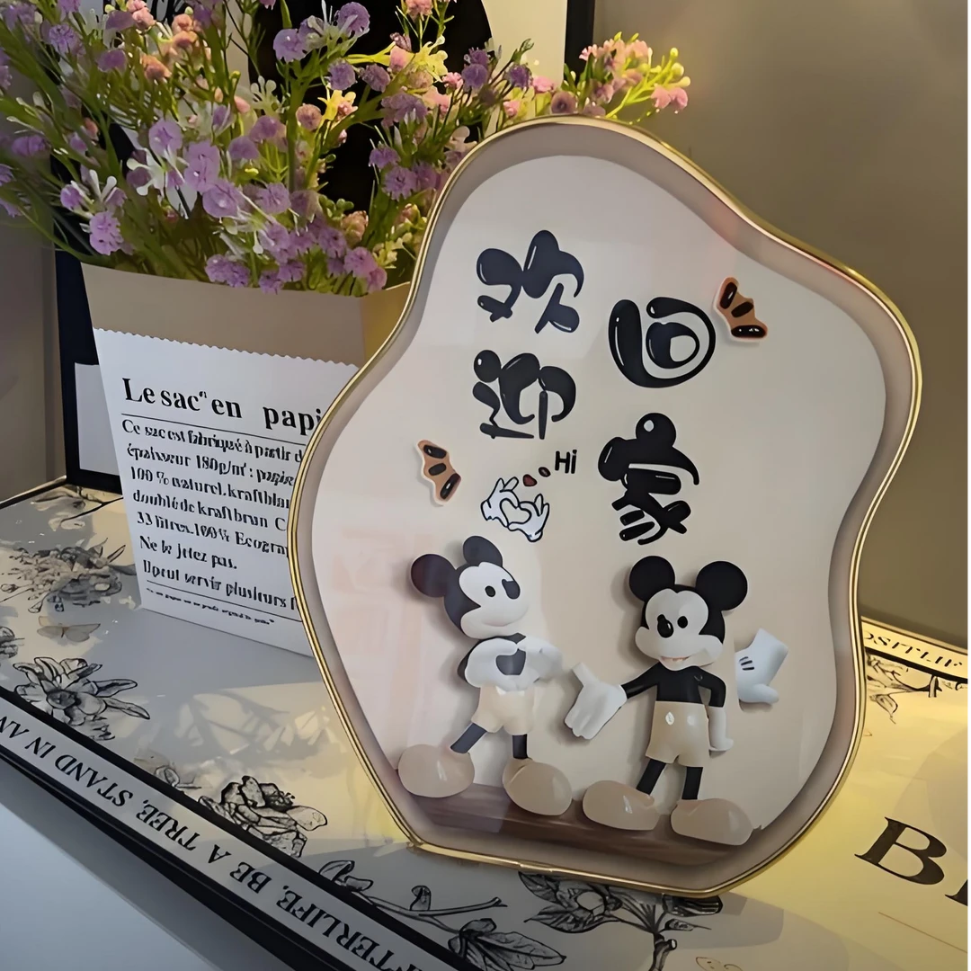 米奇入户电视柜桌面摆件奶油风高级感客厅装饰品摆台玄关家居饰品