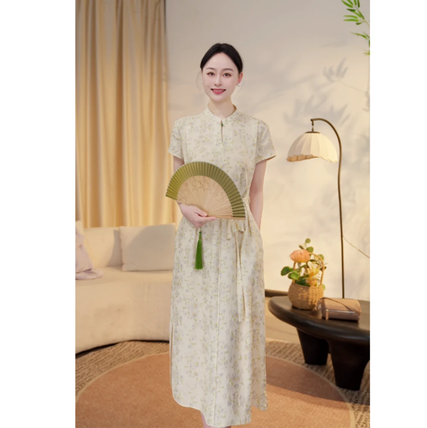 【万万专属】2025年夏季新款桑蚕丝连衣裙L8161