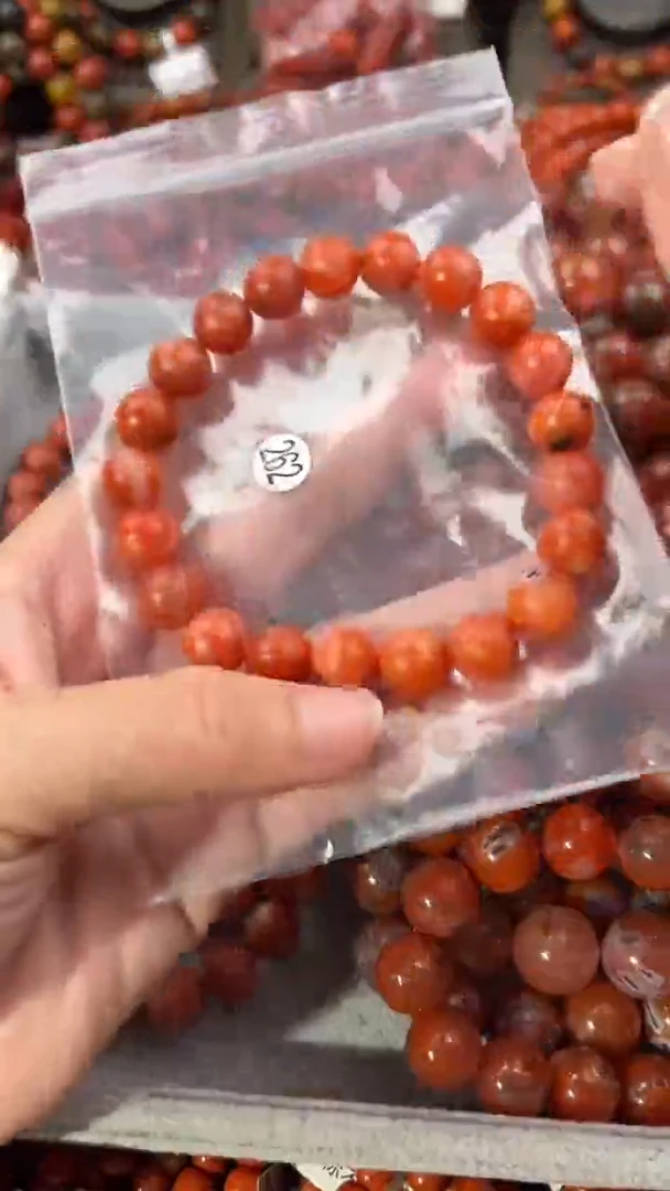 南红玛瑙手串未镶嵌10