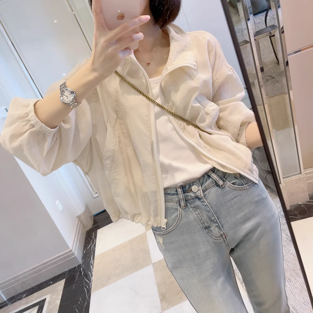 防晒衣女2025夏季新款慵懒风法式休闲时尚轻薄透气防晒衣短外套女