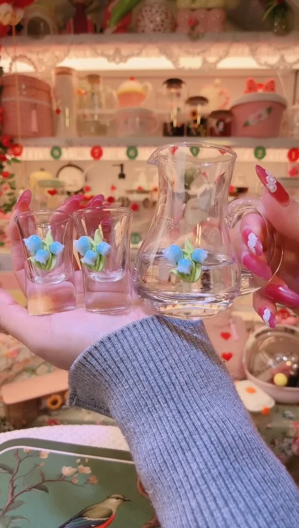 铃兰花酒具套装——手工制作品质好！