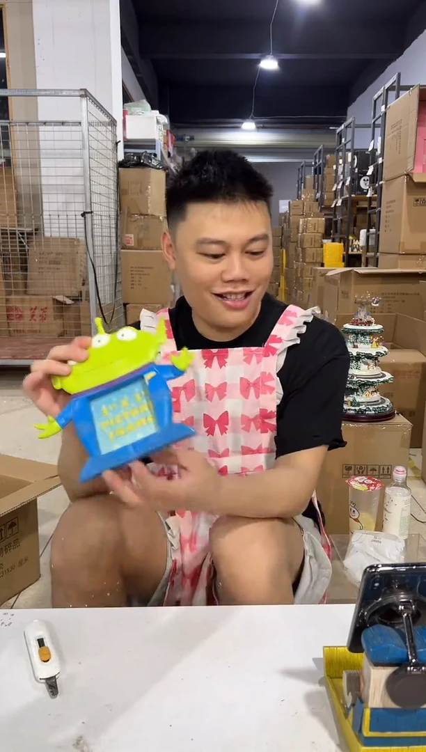 瓷片三眼仔相框 树脂材质