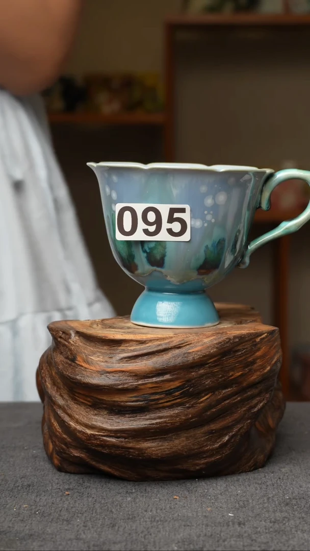 杯子095景德镇手创颜色釉杯（食品级）带冰裂纹