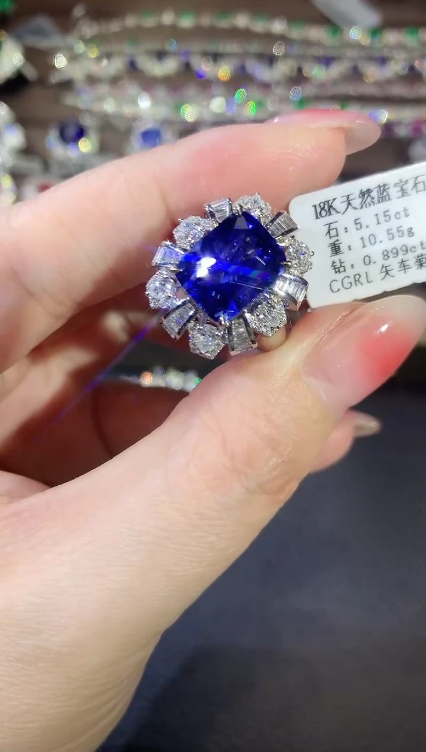 【闪购商品】蓝宝石戒指18K金镶嵌C68