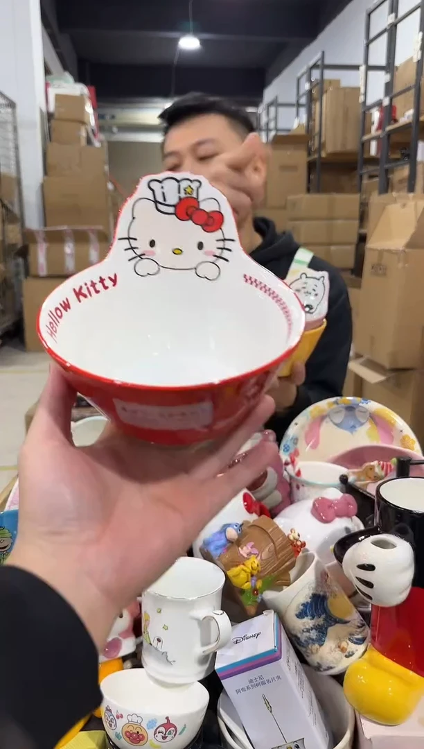 瓷片原盒kt猫沙拉碗