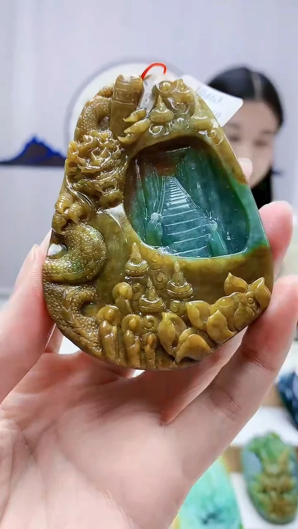 未镶嵌定制翡翠4812zm-毛货挂件96