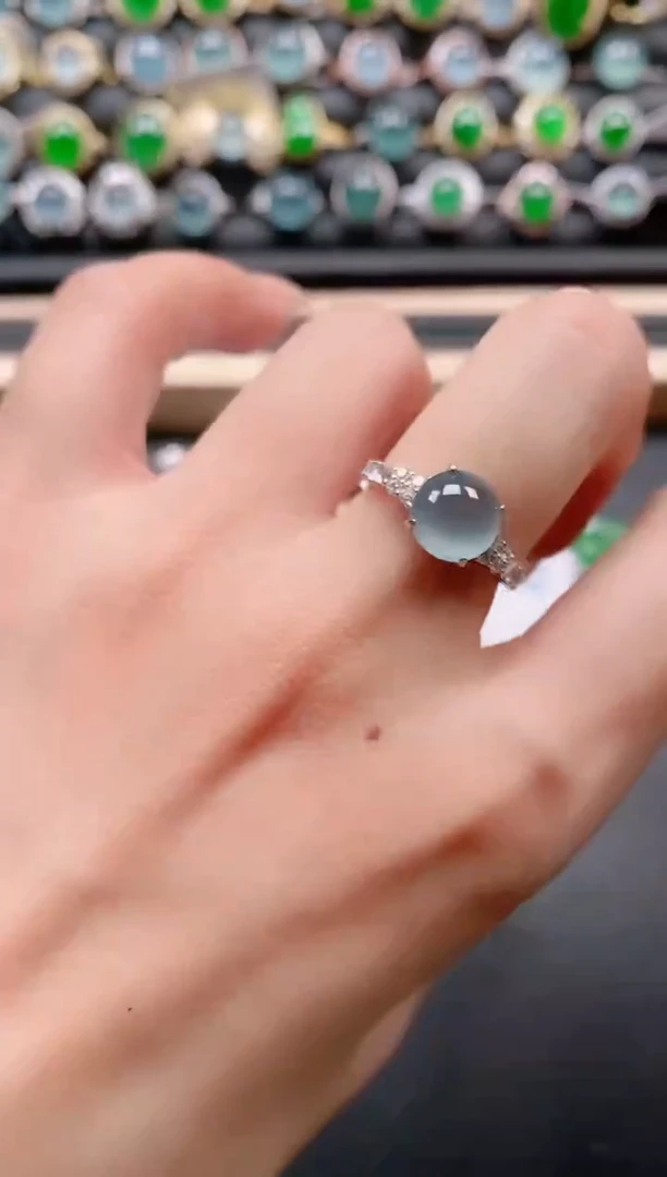 银S925镶嵌戒指翡翠1111