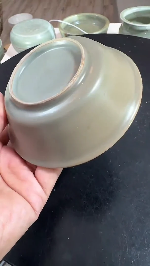 瓷片龙泉青瓷直边洗小色差