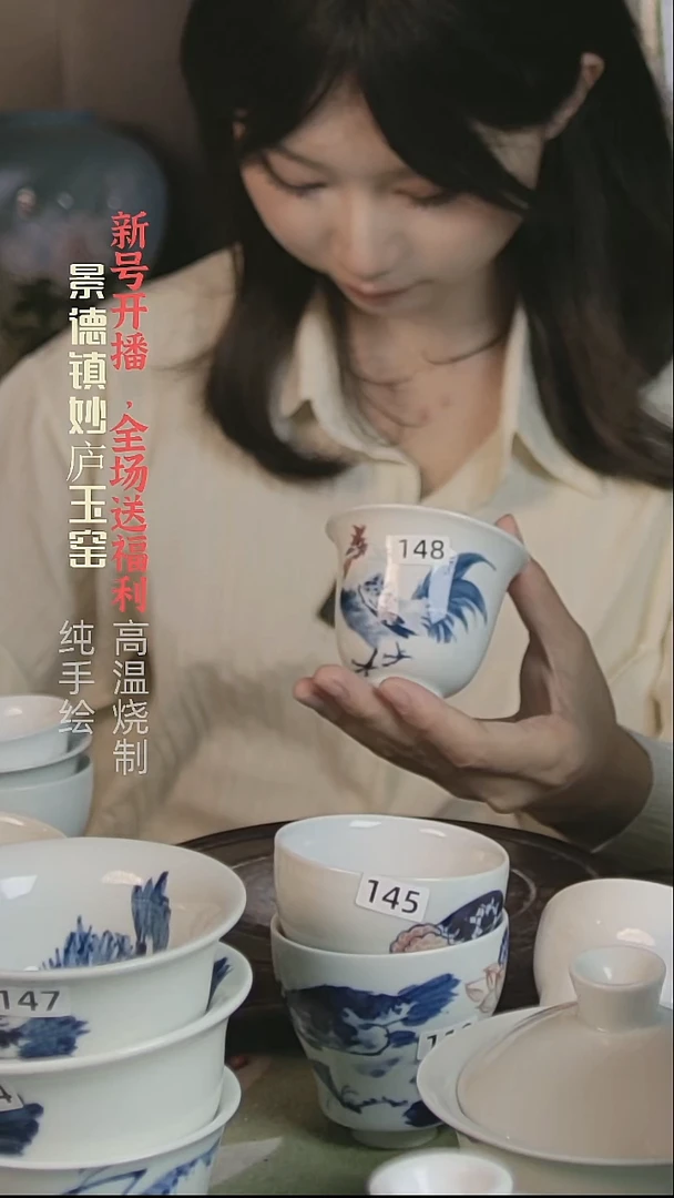 盘妙庐玉窑铃铛杯148