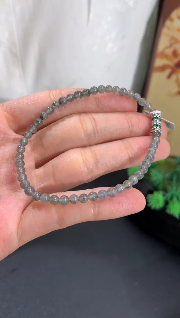 未镶嵌手串翡翠卡3.6mm