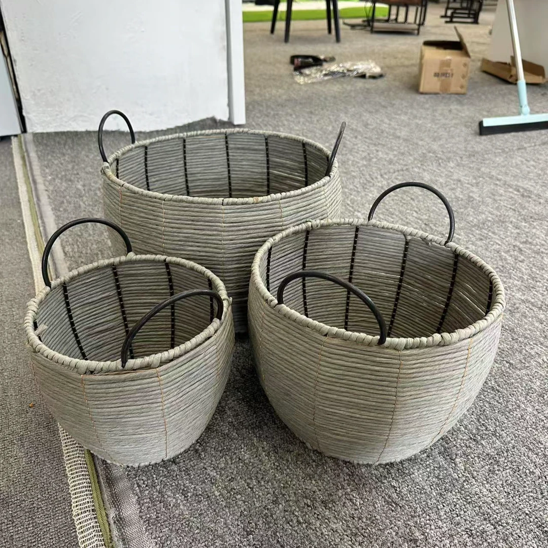 【库存】9074-2编制篮三件套