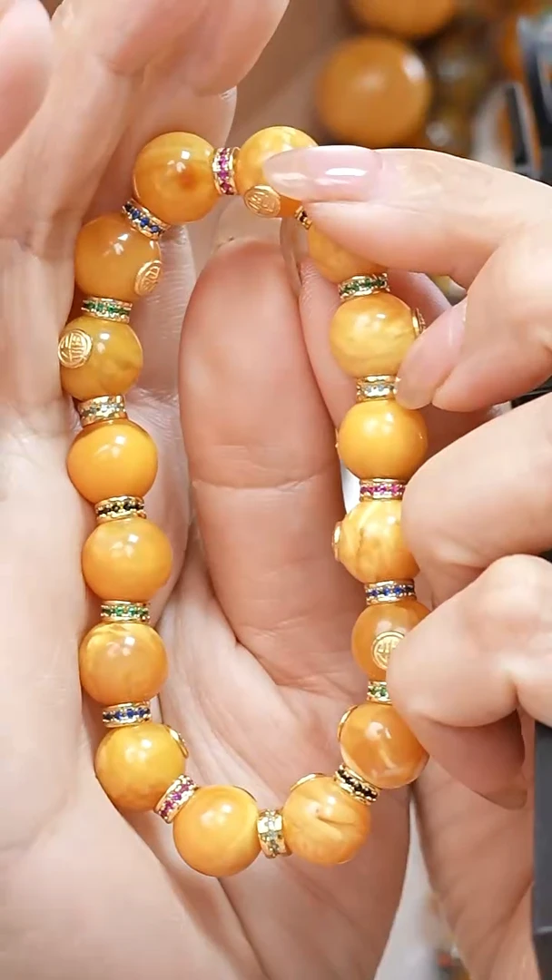 蜜蜡颈饰未镶嵌5957天然蜜蜡珠宝奇石云端妖孽妖花全部保真