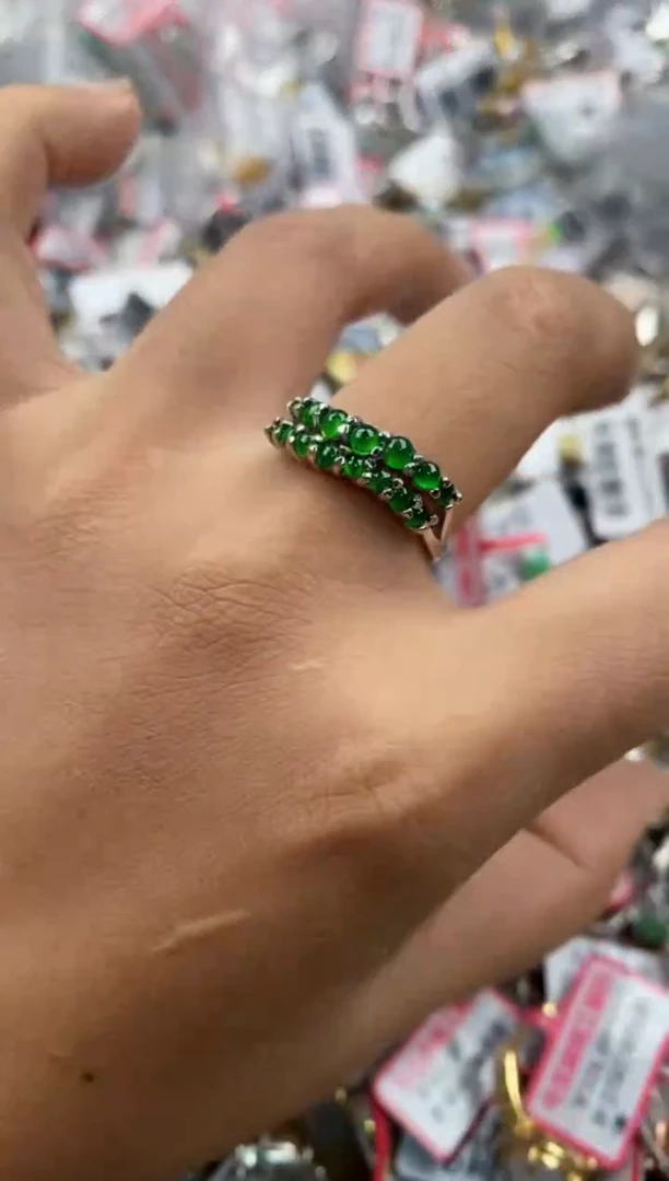 银S925镶嵌戒指翡翠111                  4