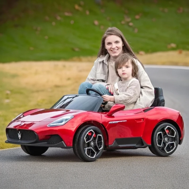 超大玛莎亲子儿童电动车可坐双人四轮遥控玩具汽车可坐大人超跑