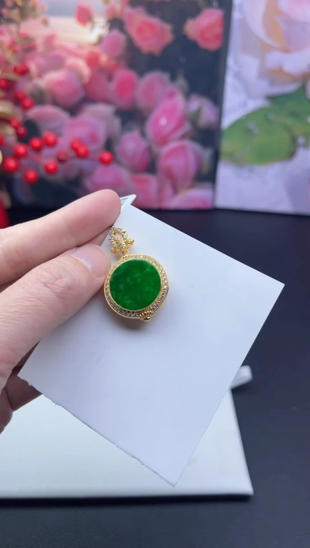 【闪购商品】翡翠挂件银S925镶嵌-多样性发其一