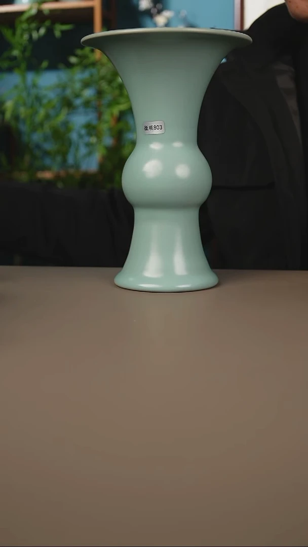 不开片花觚瓶微暇20