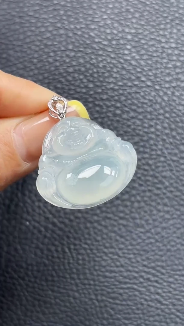 颈饰18K金镶嵌翡翠YM1438-2 佛公