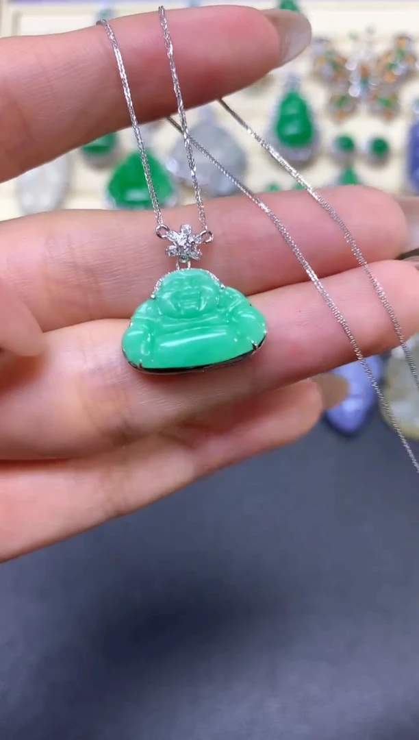 【闪购商品】翡翠套链18K金镶嵌套链|2700+270