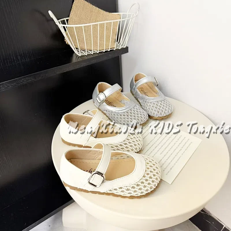 【萌小趣】女童鞋子儿童公主包头凉鞋2025夏季新款宝宝镂空软底单鞋