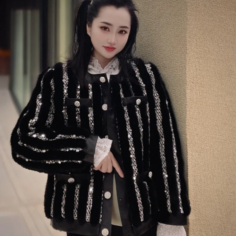 小香风粗纺厚款外套