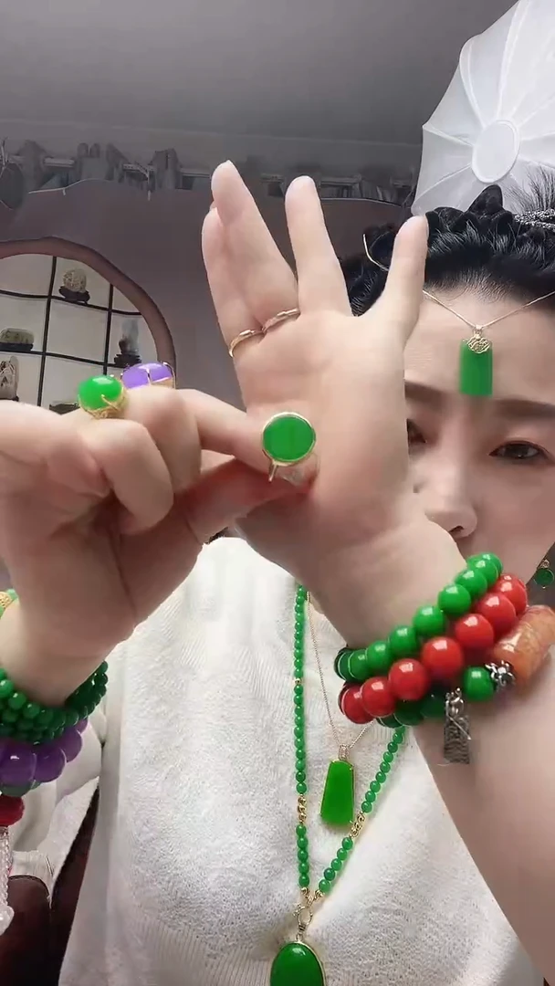 【闪购商品】翡翠戒指14K金镶嵌A61号