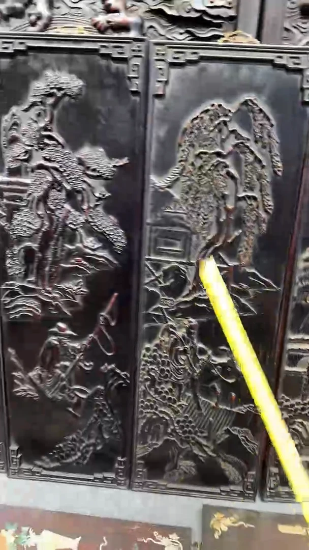 木紫檀拆件雕刻板以直播间实物为准微瑕老物件