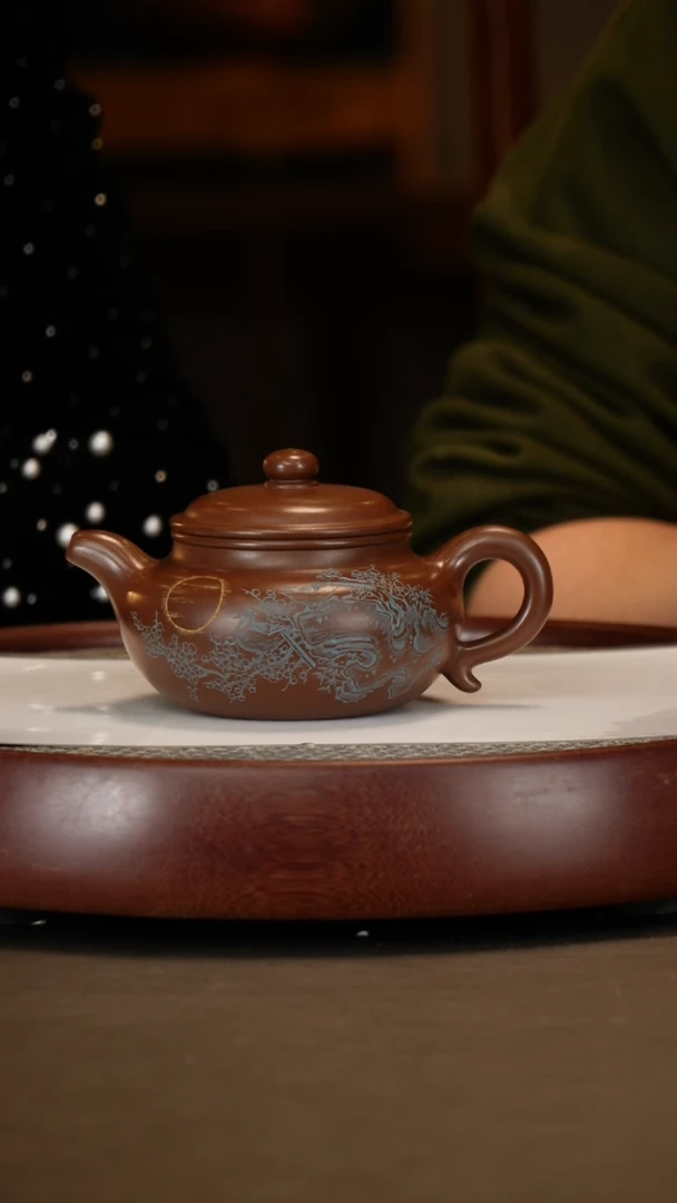 【闪购商品】紫砂茶壶【赵克南】革紫仿古   330CC