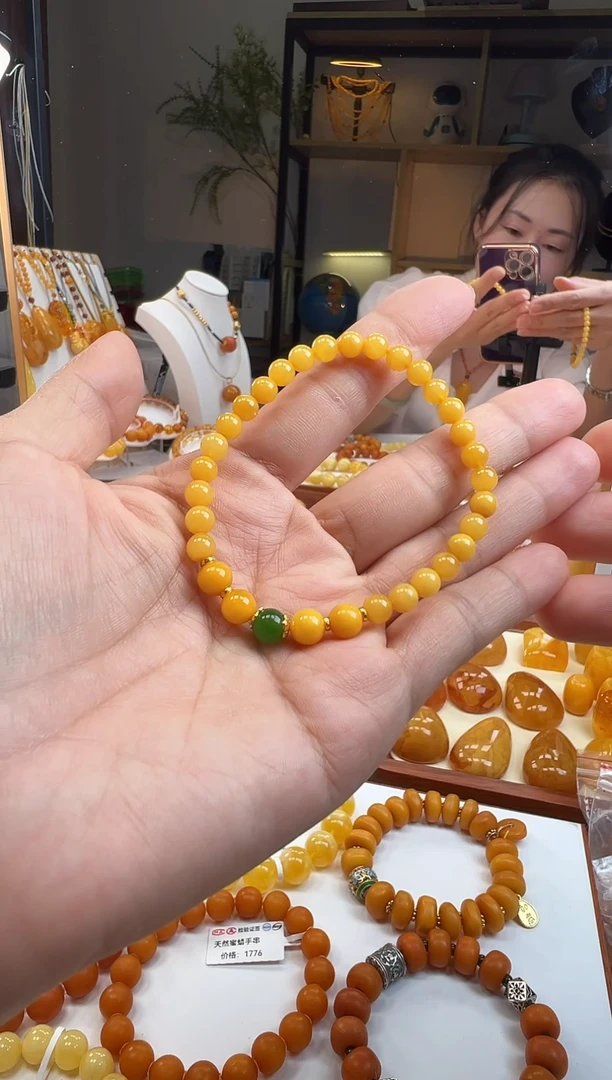 手串琥珀未镶嵌精品蜜蜡diy手串