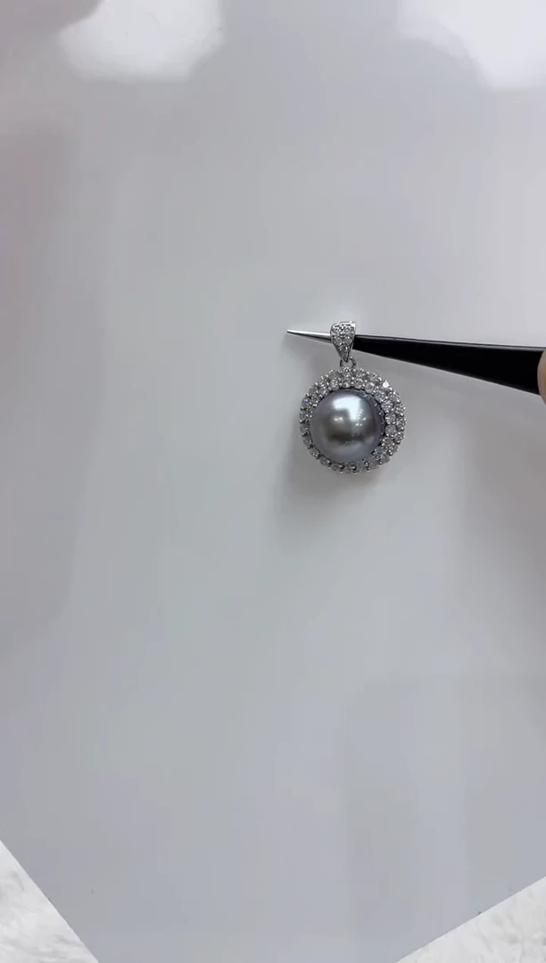 【闪购商品】海水珍珠吊坠(不含链)银S925镶嵌海水珍珠吊坠