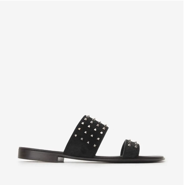 GIUSEPPE ZANOTTI GZ牛皮套脚铆钉时尚男凉拖鞋平底拖EU00044/001