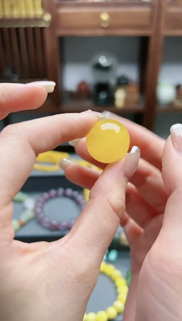 【闪购商品】蜜蜡裸石未镶嵌蜜蜡单珠锁骨链*1 YN